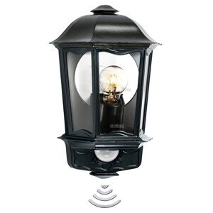 Steinel Vonkaj. nástenné svietid. L 190 S, senzor, čierne, 33,5 x 21,7 x 14,7 cm