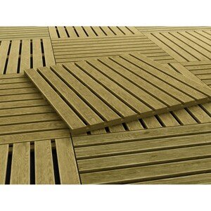 Drevená dlaždica drážkovaná, tlakovo impregnovaná, 100 x 100 x 3,6 cm