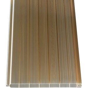 PVC panely s dutými komorami 200 x 20 x 1,6 cm bronzové