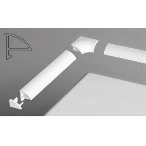 RAVAK Súprava koncoviek a rohových spojok pre kryciu lištu 6 mm