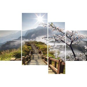 Bondecor 4dielna súprava obrazov Scenéria 70 x 100 cm