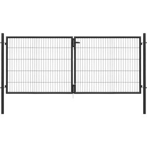 Dvojkrídlová brána Classic z jednoduchého zváraného pletiva antrac. 175 x 300 cm