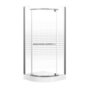 Roth Kompletný sprchový štvrťkruhový kút Ametyst s vaničkou 900 x 900 mm