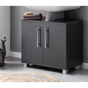 Badmobil Skrinka pod umývadlo, matná antracitová, 60 x 55 x 32 cm