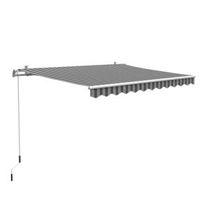 OBI Markíza s kĺbovými ramenami Aventura sivo-biela 300 x 200 cm