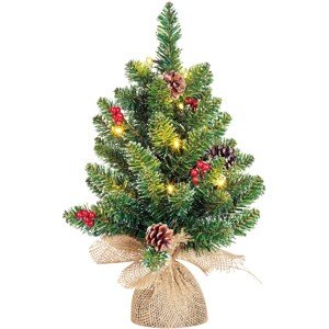 Black Box Trees Umelý vianočný stromček Creston juta, efekt námrazy 15 LED,45 cm