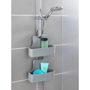 Wenko Odkládací košík do sprchy Barcelona plast (TPE), sivá, 26 x 24 x 9 cm