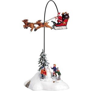 Lemax Vianočná dekorácia "Pozri, prichádza Santa Claus"