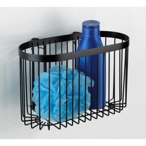 Wenko Nástenná polička veľká Classic Plus Black oceľová 26,5 x 16,5 x 14,5 cm či