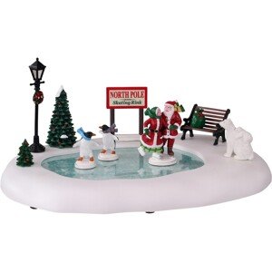 Lemax Vianočná dekorácia dedinka klzisko Severný pól