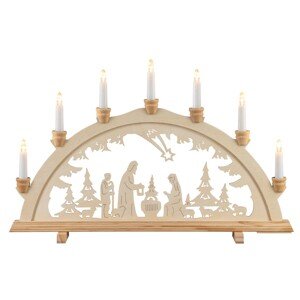 HGD Oblúkový svietnik narodenia Ježiška so 7 sviečkami, cca 58 x 4 x 37 cm