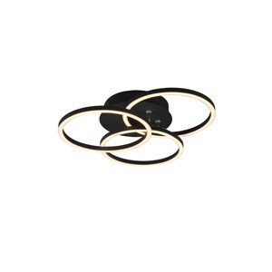 Reality LED stropní svítidlo Circle černé matné 95 x 435 x 435 mm