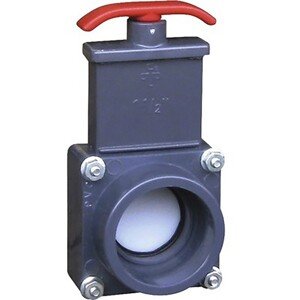 Summer Fun PVC uzatvárací ventil, dve mufny s pr. 50 mm, sivé