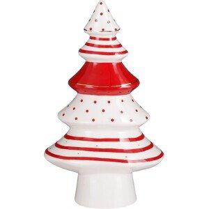 House of Seasons Stromček, bielo-červený, pr. 12 x 21,5 cm