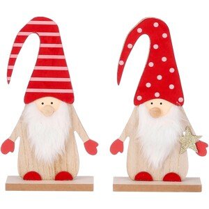 House of Seasons Santa Claus, rôzne druhy, červeno-prírodný, 16 x 6 x 28 cm