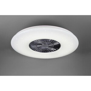 Reality Stropné LED svietidlo Visby s ventilátorom chróm, pr. 75 cm