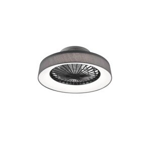 Reality Stropné LED svietidlo Farsund s ventilátorom sivé, pr. 47 cm