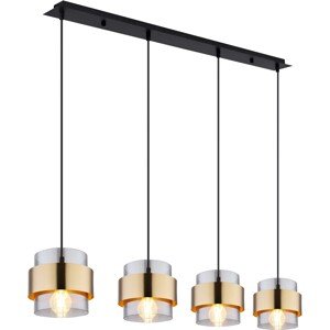 GLOBO Závesné svietidlo MILLEY čierna E27 60 W 1110 x 180 x 1200 mm