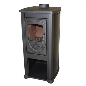 Bella Thalia Krbové kachle OKTA ECO, 3,9 kW, antracitové, 41 x 38 x 85 cm