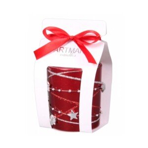 Artman Candles Vonná sviečka v skle Girlanda, červená, 130 g