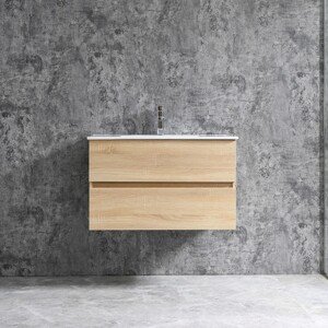 Sanotechnik Umývadlová skrinka s umývadlom Corbo, javor, 80 cm