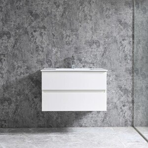 Sanotechnik Umývadlová skrinka s umývadlom Corbo, biela, 80 cm