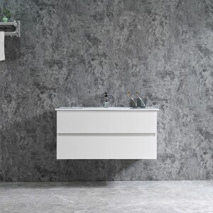 Sanotechnik Umývadlová skrinka s umývadlom Corbo, biela, 100 cm