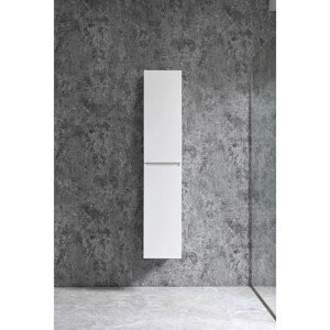 Sanotechnik Závesná vysoká kúpeľňová skrinka Corbo, biela, 150 x 30 x 30 cm