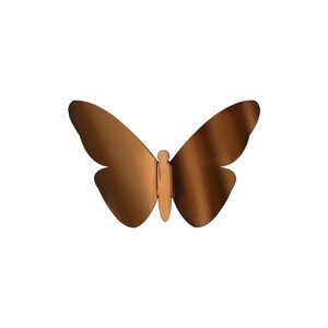 Crearreda Nástenná 3D dekorácia, bronzové motýle, 10 ks