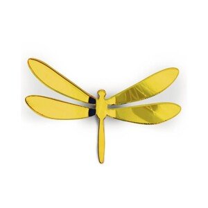 Crearreda Nástenná 3D dekorácia, zlaté vážky, 11 ks