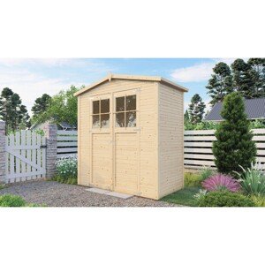 Bertilo Záhradný domček na náradie Plexi Apex 1, prírodný, 103 x 207 cm