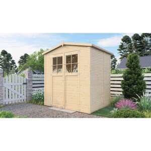 Bertilo Záhradný domček na náradie Plexi Apex 2, prírodný, 157 x 207 cm