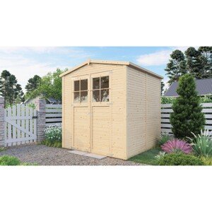 Bertilo Záhradný domček na náradie Plexi Apex 3, prírodný, 202 x 207 cm
