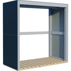 Bertilo Regál na krbové dřevo HPL Fire 2, antracitová/sivá, 75 x 150,5 cm