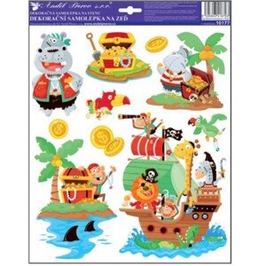 Anjel Přerov Samolepky na stenu piráti, mix dekorov, 33 x 29 cm