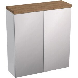 A-Interiéry Zrkadlová skrinka bez osvetlenia Ori W 60 ZS, biela/dub