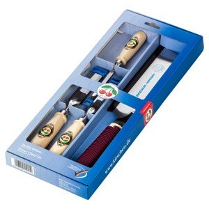 Kirschen Štart. súprava plochých dlát a japonské pílky pre rezbárov, 4dielna