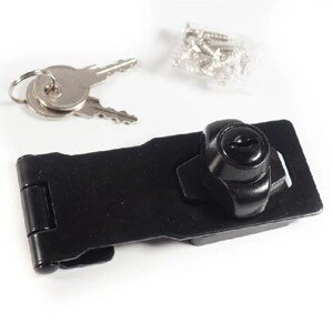 DomaxPetlica zamykacia WHK1 čierna 120 x 40 mm s bezpečnostným zámkom a kľúčmi