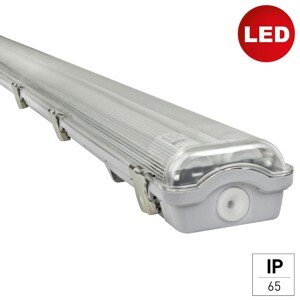 E2 LED Svetlo do vlhka Power L, IP65, 2 x 24 W, 7200 lm, 158,3 x 8,8 x 5,2 cm