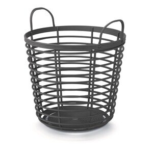 Prosperplast Plastový univerzálny kôš Zanzi s ušami antracit, pr. 37,4 cm