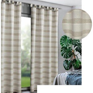 Albani Bavlnený záves Uwe na pútka krémový 245 x 135 cm