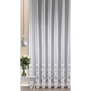 Albani Žakárová záclona Classic World s riasiacou páskou, kvety 160 x 300 cm