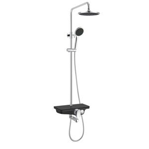 Sanotechnik Sprchový set AS704 čierny 91-126 x 56,4 cm