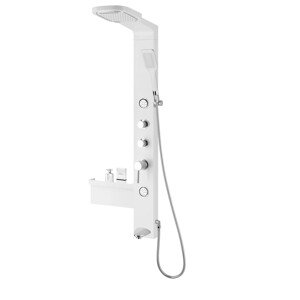 Sanotechnik Sprchový stĺp Ibiza strieborný 135,7 x 37,5 x 52 cm