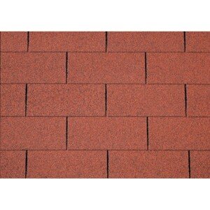 Onduline Asfaltový šindeľ Bardoline CLASSIC obdĺžnik 3T, červený mix, 2 m2