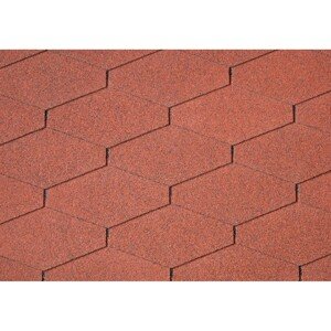 Onduline Asfaltový šindeľ Bardoline CLASSIC triangular, červený mix, 2 m2