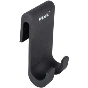 Wenko Silikónový háčik na sprchovací kút Verna Duo, čierna, 5 x 9,5 x 4,5 cm