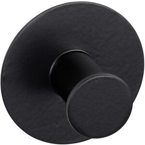 Wenko Samolepiaci okrúhly háčik Celano nerezový, čierna, pr. 5 x 3,3 cm