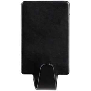 Wenko Samolepiaci hranatý háčik z nerezovej ocele, čierna, 4 ks