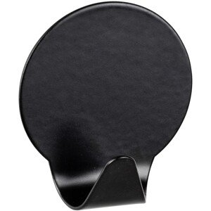 Wenko Samolepiaci okrúhly háčik nerezový, čierna, 2 ks